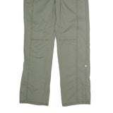 INDIGO Womens Cotton Blend Khaki Regular Straight Trousers W32 L31 Casual