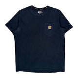 Carhartt T-Shirt - Large Navy Cotton