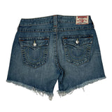 True Religion Denim Shorts - 30W US 4 Blue Denim