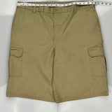 Dickies Cargo Shorts - 38W 12L Khaki Cotton