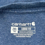 Loose Fit Carhartt Tall T-Shirt - 2XL Blue Cotton