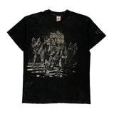 Fruit Of The Loom Single Stitch T-Shirt - Large Black Cotton