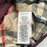 Age 14 Burberry Puffer - Large Burgundy Polyester