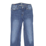 SEVEN Mens Regular Fit Blue Denim Jeans W24 L26 Zip Pockets Comfortable Casual