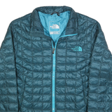 THE NORTH FACE Mens Blue Jacket S Polyester Quilted Zip Outdoor Warm Lightweight