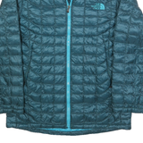 THE NORTH FACE Mens Blue Jacket S Polyester Quilted Zip Outdoor Warm Lightweight