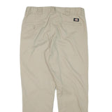DICKIES Mens Cotton Blend Beige Regular Fit Straight Leg Trousers W34 L29
