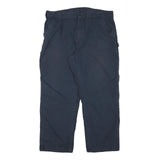 CARHARTT Mens Cotton Blend Navy Relaxed Straight Trousers W40 L30 Workwear Zip