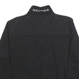 NAUTICA Mens Black & Grey Zip Neck L Cotton Blend Sweatshirt Casual Pullover