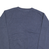 TOMMY HILFIGER Mens Blue Plain Jumper Crew Neck Basic Knit Pullover XL Cotton