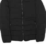 ZARA WOMAN Womens Black Outdoor Jacket M Polyester Blend Woven Plain Zip