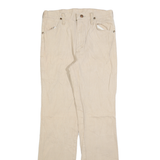 WRANGLER Mens Regular Fit Beige Cotton Jeans Zip W31 L34 Classic Casual Style