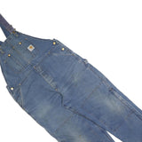 CARHARTT Mens Blue Denim Dungarees Loose Cotton Blend L W38 L28 Workwear