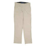 DICKIES Mens Beige Cotton Regular Straight Trousers W29 L30 Casual Workwear