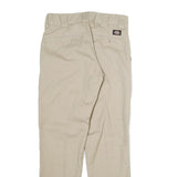 DICKIES Mens Beige Cotton Regular Straight Trousers W29 L30 Casual Workwear
