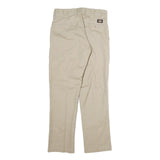 DICKIES Mens Beige Cotton Regular Straight Trousers W29 L30 Casual Workwear