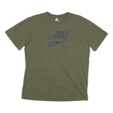NIKE Mens Green Olive Nike Air Graphic T-Shirt L Short Sleeve Crew Neck Casual