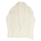 GAP Womens Cream Plain Chunky Knit Shawl Collar Cardigan S Belted Stylish