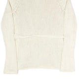 GAP Womens Cream Plain Chunky Knit Shawl Collar Cardigan S Belted Stylish
