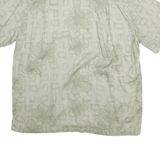 NATURAL ISSUE Mens Beige Floral Cotton Blend Button Jacket XL Casual Comfortable