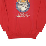 HANES Mens Red Trappers Creek Crew Neck M Sweater Cotton Blend Casual Style