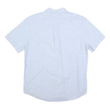 TOMMY HILFIGER Mens Light Blue Stripe Shirt L Cotton Button-Down Casual