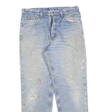 CARHARTT Mens Jeans Blue Relaxed Straight Denim Light W34 L32 Painted