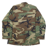 AMERICAN APPAREL Mens Green Camouflage Military Jacket M Cotton Blend Button