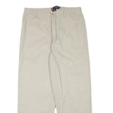 CHAPS RALPH LAUREN Mens Cotton Blend Beige Relaxed Straight Trousers W34 L30