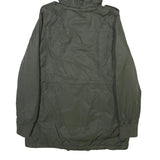 LEVI'S Womens Green Fur Hooded Jacket S Polyester Blend Zip Outdoor Winter Parka