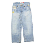 TAKE TWO Mens Jeans Blue Relaxed Straight Denim Light W30 L26 Casual Wear