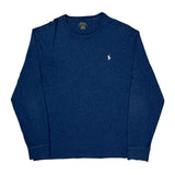 Polo By Ralph Lauren Long Sleeve T-Shirt - Medium Blue Cotton