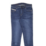 DIESEL Womens Slim Blue Denim Cotton Blend Slim Jeans W26 L29 Stylish Zip