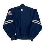 Dallas Cowboys Starter Football Varsity Jacket - Large Navy Nylon