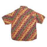 CAMBRIDGE CLASSICS Mens Yellow & Green Printed Short Sleeve Shirt M Casual