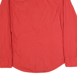 BOSS Mens Red Plain Shirt M Button Down Collar Long Sleeve Stylish