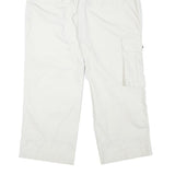 WATSON'S Mens Cotton Blend White Relaxed Cargo Trousers W35 L27 Functional