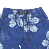 NAUTICA Mens Shorts Blue Floral Casual M W30 Polyester Blend Swimwear