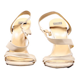 BATA Strappy Heels Beige Leather Womens UK 7