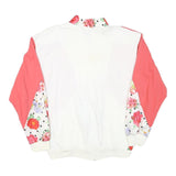 CHE COSA Womens White & Pink Floral Cotton Blend Jacket XS Zip Casual