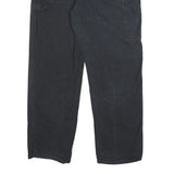 DICKIES Mens Cotton Black Regular Fit Straight Trousers W38 L32 Durable Workwear