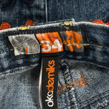 Hip Hop Akademiks Jeans - 32W 30L Blue Denim