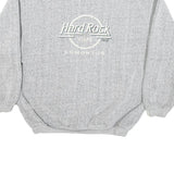 HARD ROCK CAFE Mens Grey Edmonton Crew Neck L Cotton Blend Sweatshirt Pullover