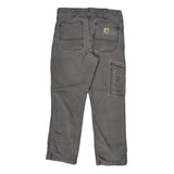 Carhartt Double Knee Carpenter Trousers - 21W 30L Grey Cotton