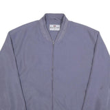 EPOCHE Mens Blue Grey Jacket L Polyester Blend Zip Bomber Casual Winter