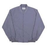 EPOCHE Mens Blue Grey Jacket L Polyester Blend Zip Bomber Casual Winter