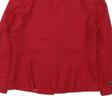 SAVILLE Womens Red Button Cotton Blend Classic Jacket M Petites Formal