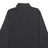 TIMBERLAND Mens Black Long Sleeve Plain S Cotton Blend Polo Shirt Casual