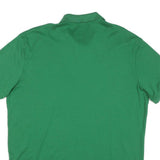 POLO RALPH LAUREN Mens Green Short Sleeve Plain L Cotton Blend Polo Shirt