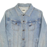 LEE Womens Blue Denim Jacket S Cotton Blend Button Closure Classic Fit